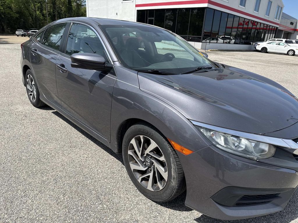 Gray (Modern Steel Metallic) 2018 Honda Civic EX Sedan Front-Wheel Drive Continuously Variable Transmission