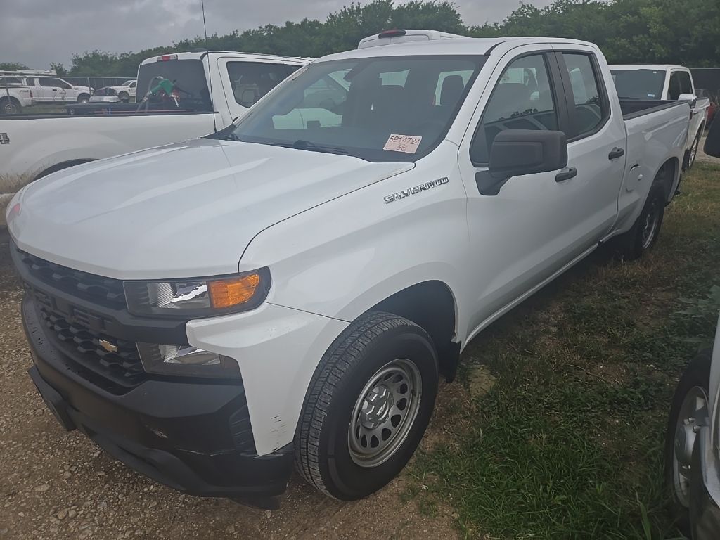 Summit White 2019 Chevrolet Silverado 1500 Work Truck Double Cab RWD Pickup Truck 4X2 6-Speed Automatic Overdrive