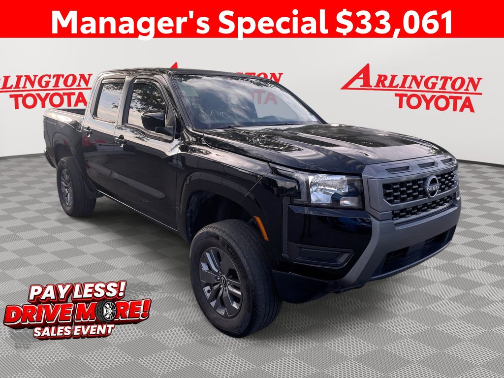 Super Black 2025 Nissan Frontier Pickup Truck Four-Wheel Drive 9-Speed Automatic Overdrive