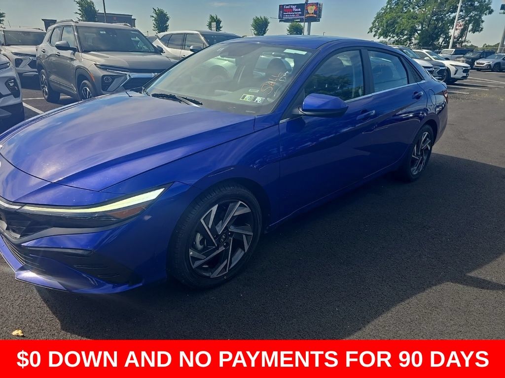 Intense Blue 2025 Hyundai Elantra Sedan Front-Wheel Drive Continuously Variable Transmission