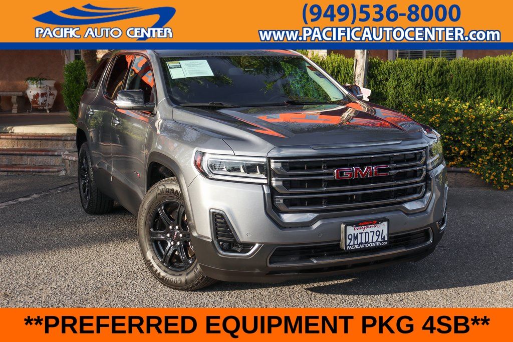 Gray (Satin Steel Metallic) 2021 GMC Acadia SUV / Crossover Four-Wheel Drive 9-Speed Automatic