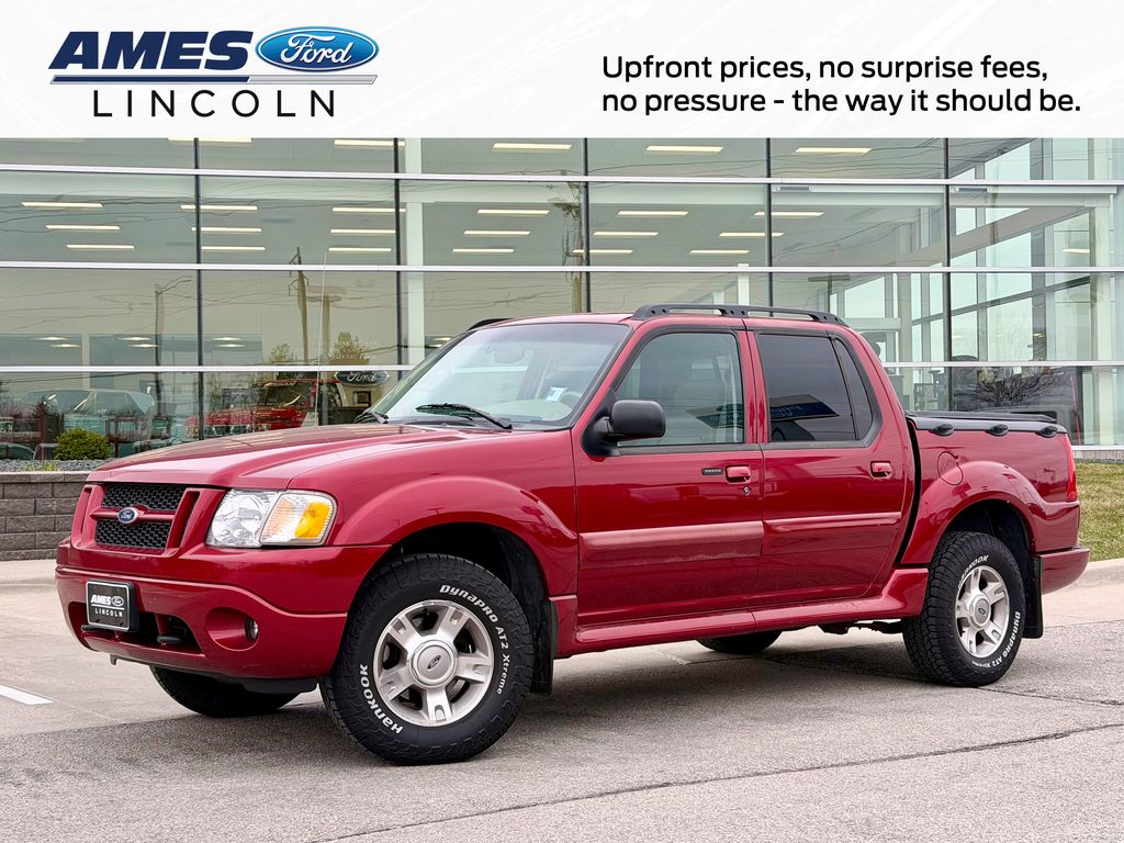 Red Fire Clearcoat Metallic 2004 Ford Explorer Sport Trac Pickup Truck 5-Speed Automatic Overdrive