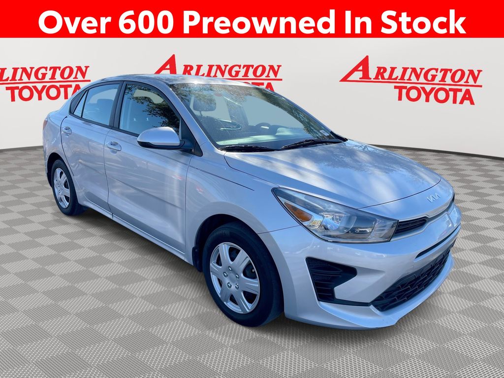 Silky Silver 2022 Kia Rio S FWD Sedan Front-Wheel Drive Continuously Variable Transmission