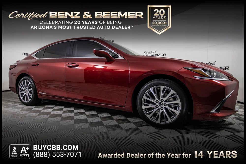 Matador Red Mica 2021 Lexus ES Hybrid Sedan Front-Wheel Drive Continuously Variable Transmission
