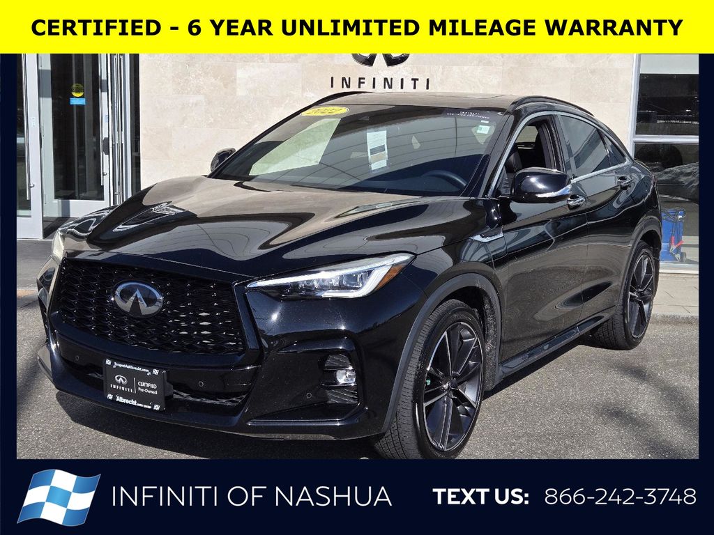 Black Obsidian 2022 INFINITI QX55 Essential AWD SUV / Crossover All-Wheel Drive Continuously Variable Transmission