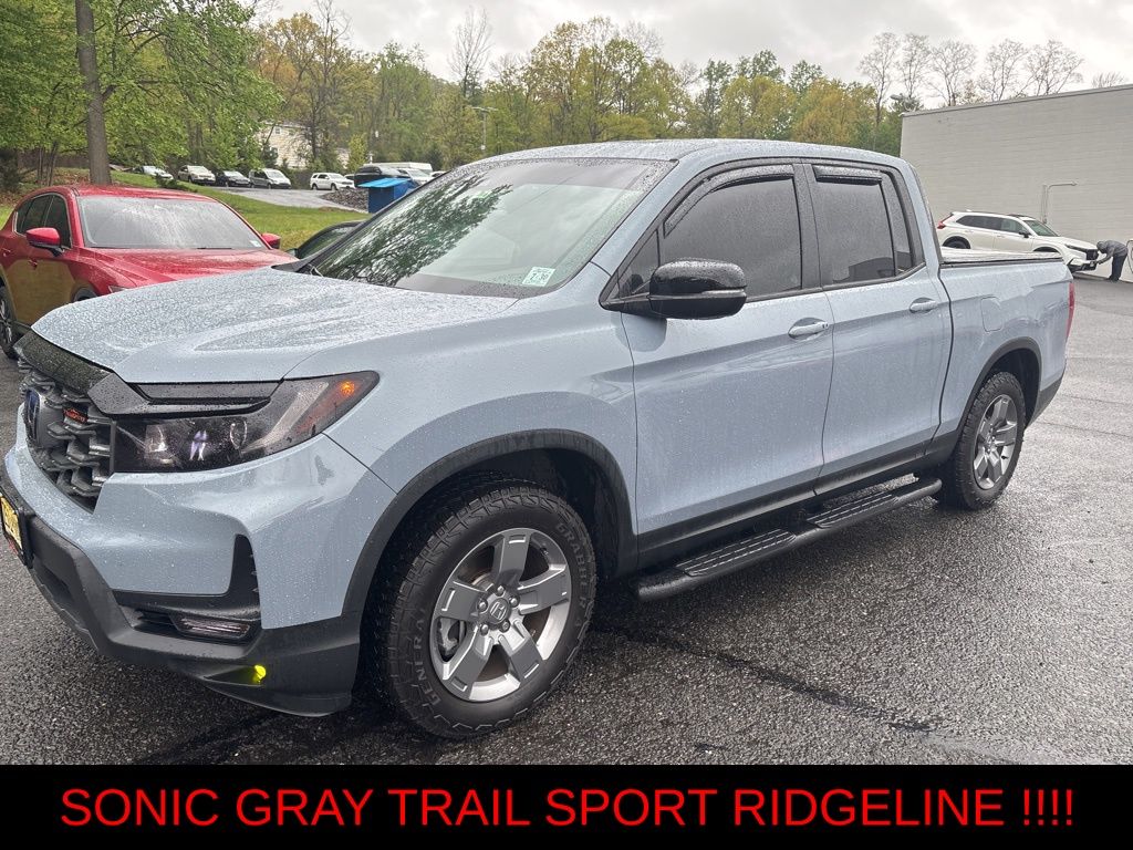 Sonic Gray Pearl 2025 Honda Ridgeline TrailSport AWD Pickup Truck All-Wheel Drive 9-Speed Automatic