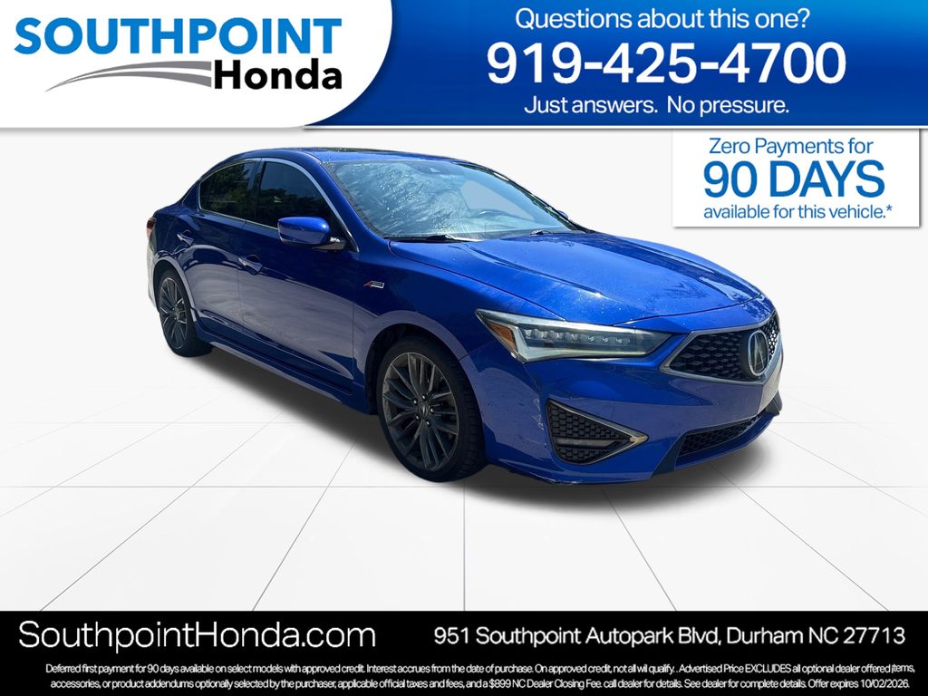 Apex Blue Pearl 2019 Acura ILX Sedan Front-Wheel Drive 8-Speed Dual Clutch