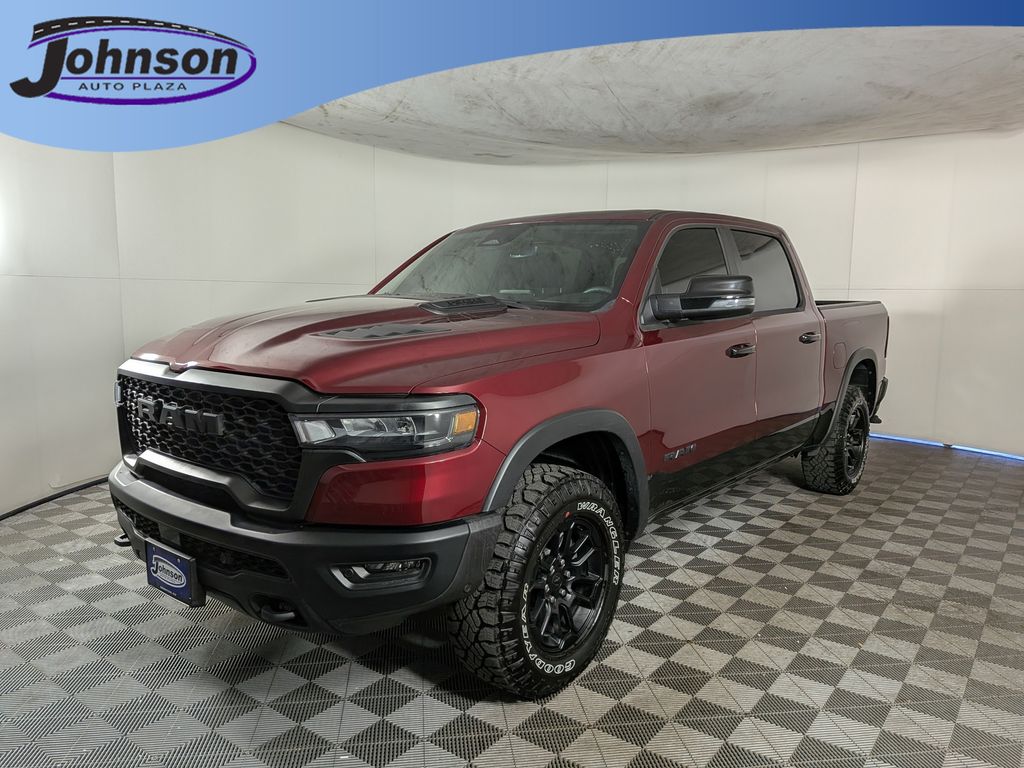 Delmonico Red Pearlcoat 2026 RAM 1500 Rebel Crew Cab 4WD Pickup Truck Four-Wheel Drive 8-Speed Automatic