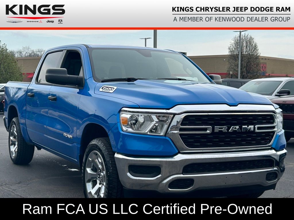 Hydro Blue Pearlcoat 2023 RAM 1500 Pickup Truck Four-Wheel Drive 8-Speed Automatic