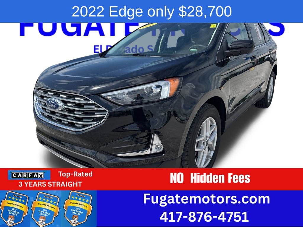 Black Metallic 2022 Ford Edge SUV / Crossover All-Wheel Drive 8-Speed Automatic