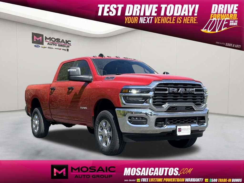 Flame Red Clearcoat 2026 RAM 2500 Big Horn Crew Cab 4WD Pickup Truck Four-Wheel Drive 8-Speed Automatic