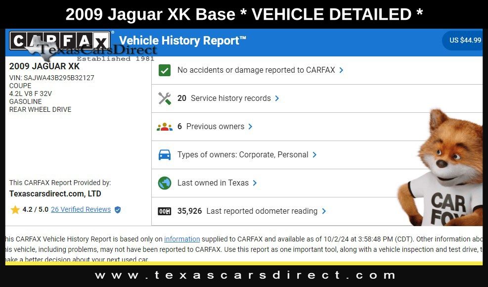 2009 Jaguar XK Base 10