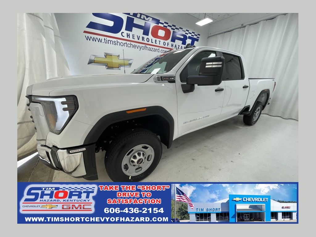 Summit White 2026 GMC Sierra 2500HD Pro Crew Cab 4WD Pickup Truck Four-Wheel Drive Automatic