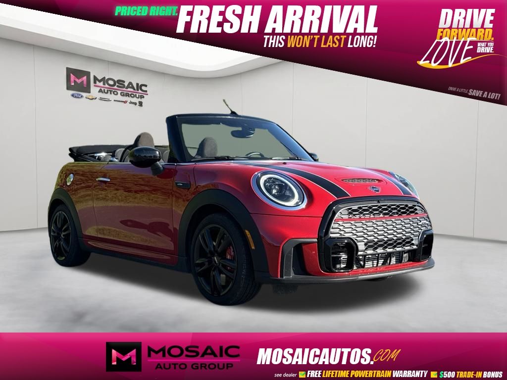 Chili Red 2022 MINI Cooper John Cooper Works Convertible FWD Convertible Front-Wheel Drive 8-Speed Automatic