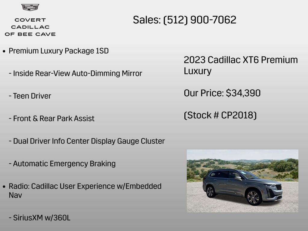 Used Car 2023 Cadillac Xt6  Premium Luxury For Sale Under $35,000 In Austin, Texas