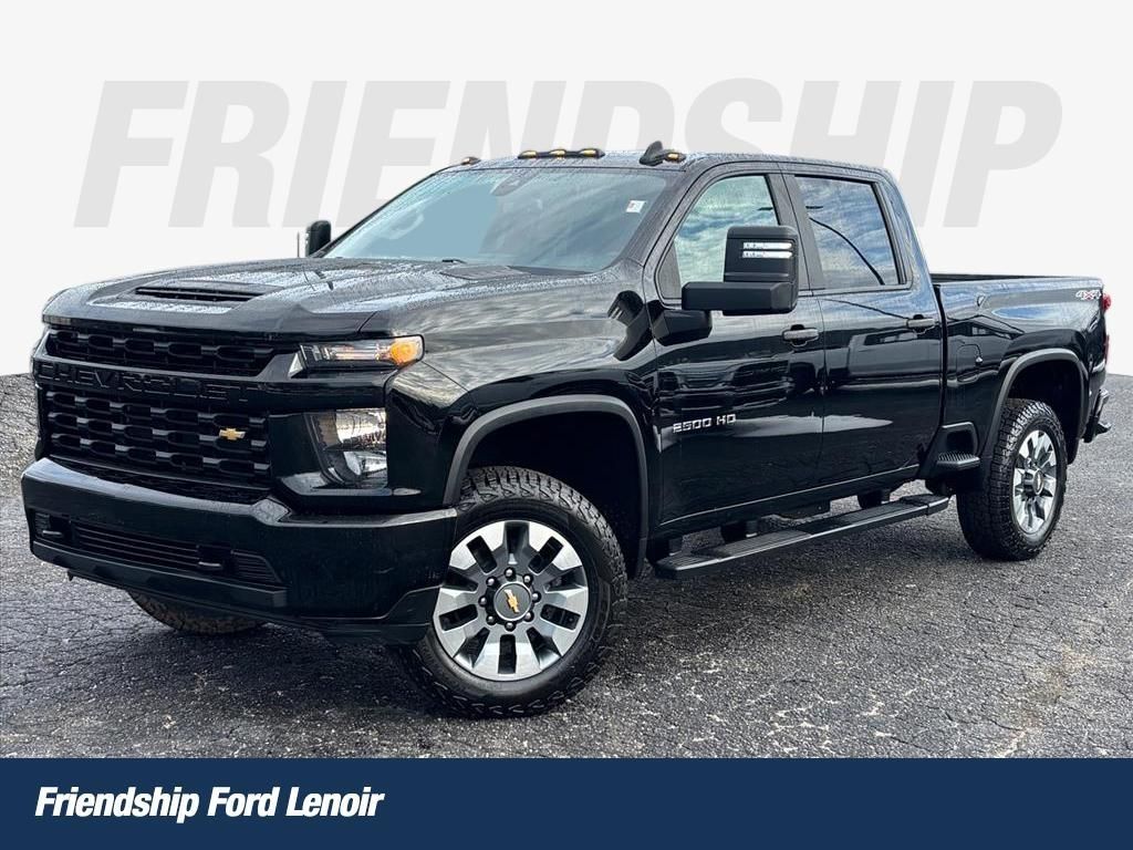 Black 2023 Chevrolet Silverado 2500HD Custom Crew Cab 4WD Pickup Truck Four-Wheel Drive 6-Speed Automatic