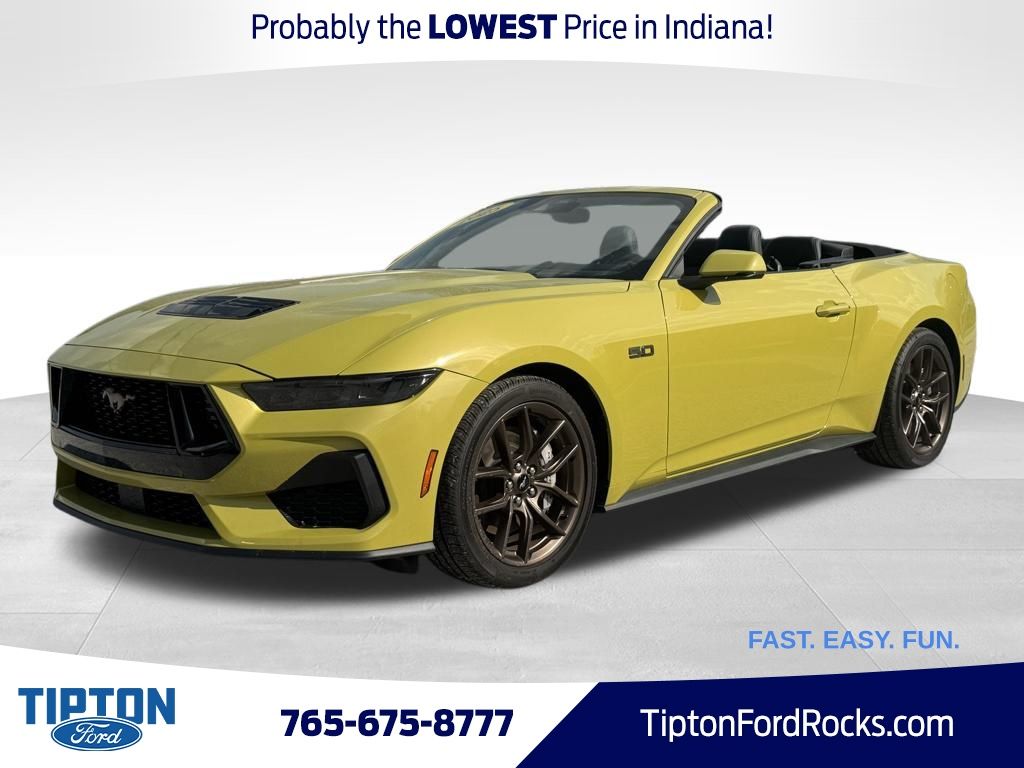 Green (Lime Yellow Metallic) 2025 Ford Mustang Convertible Rear-Wheel Drive Automatic