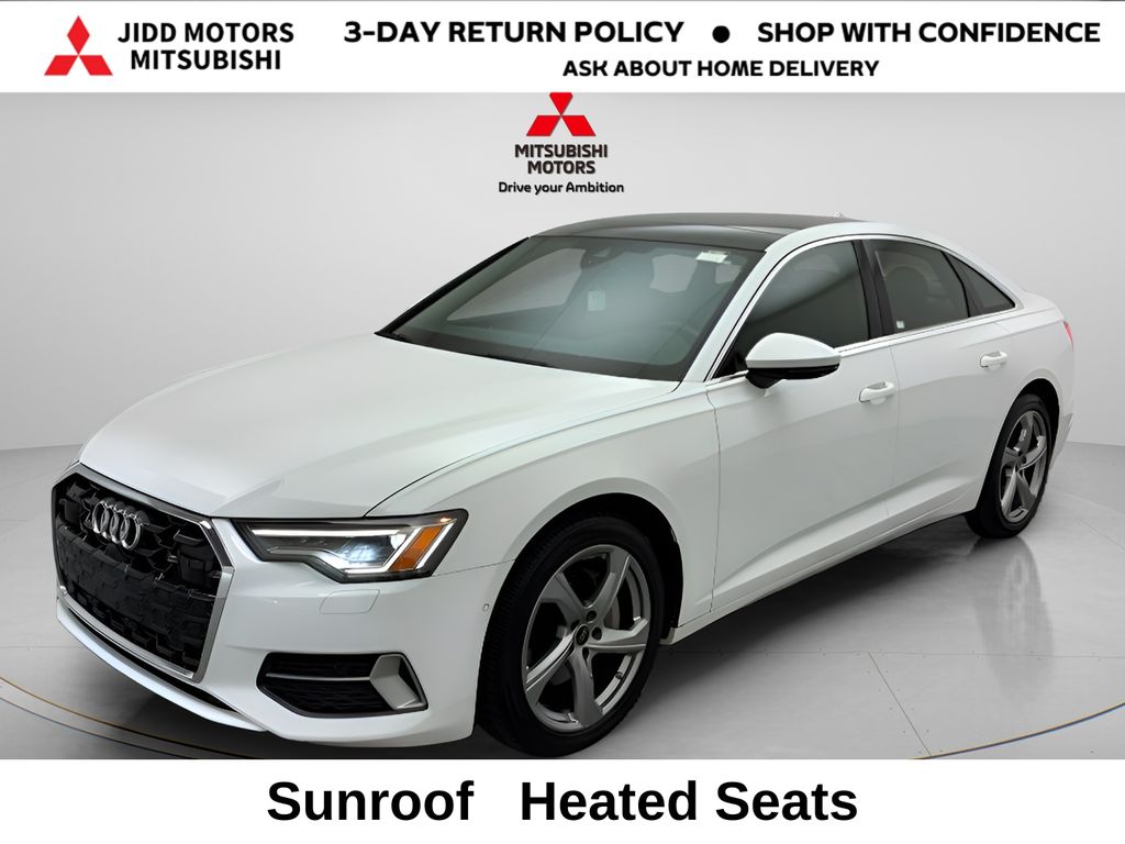 White 2024 Audi A6 Sedan All-Wheel Drive 7-Speed Automatic