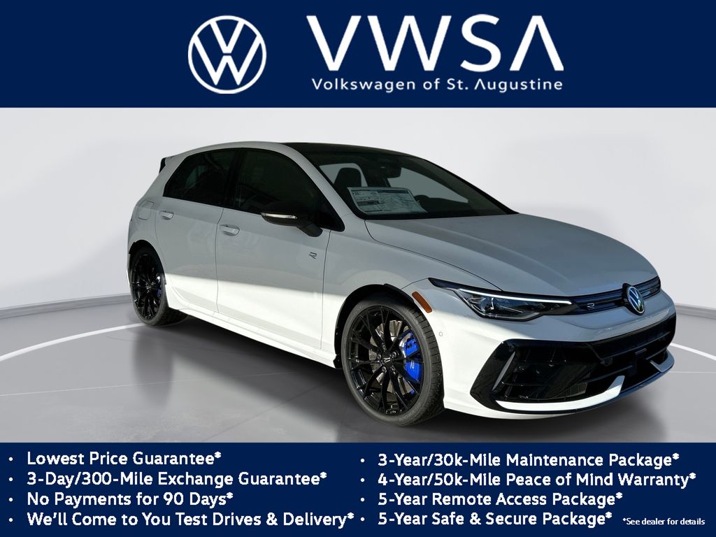 Pure White 2026 Volkswagen Golf R 4Motion Hatchback All-Wheel Drive 7-Speed Dual Clutch