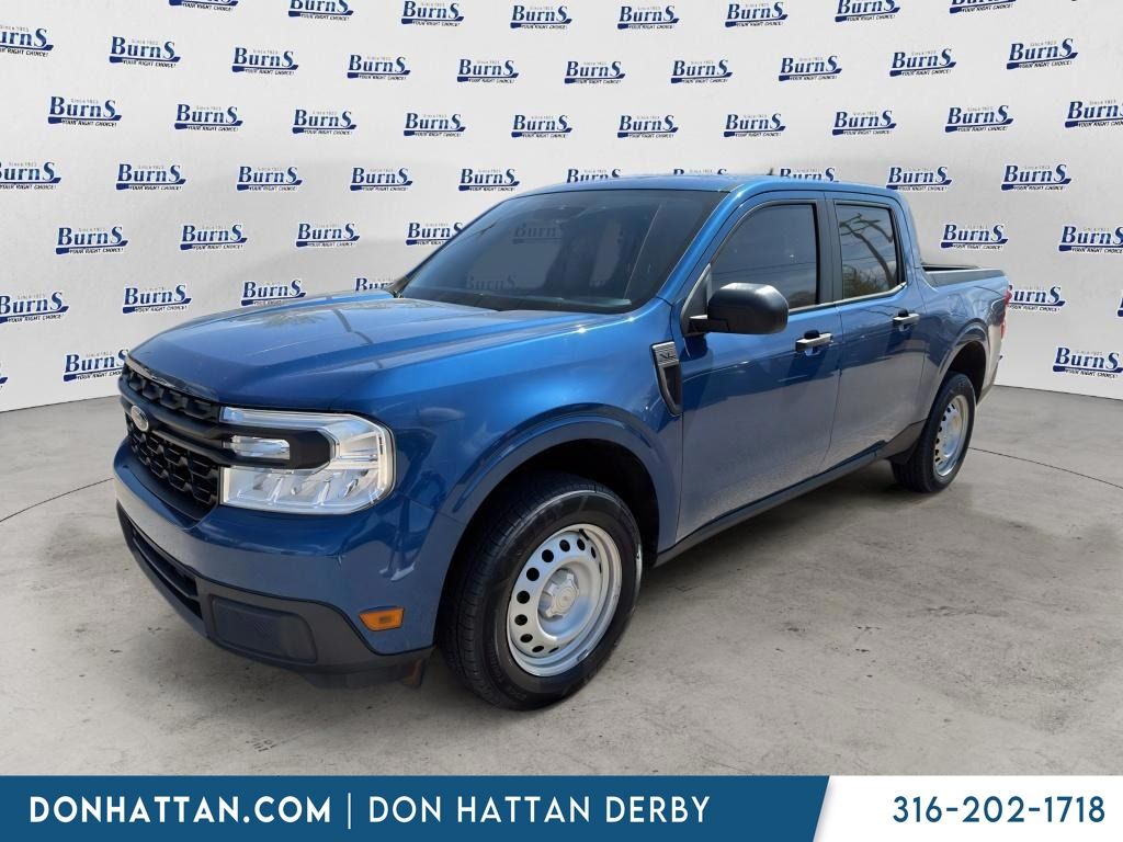 Atlas Blue Metallic 2023 Ford Maverick XL SuperCrew FWD Pickup Truck Front-Wheel Drive 8-Speed Automatic