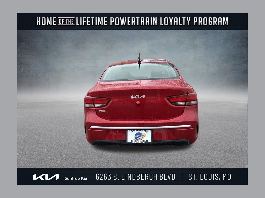 Currant Red 2022 Kia Rio S FWD Sedan Front-Wheel Drive Continuously Variable Transmission