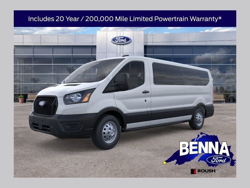 Oxford White 2026 Ford Transit Passenger Van All-Wheel Drive
