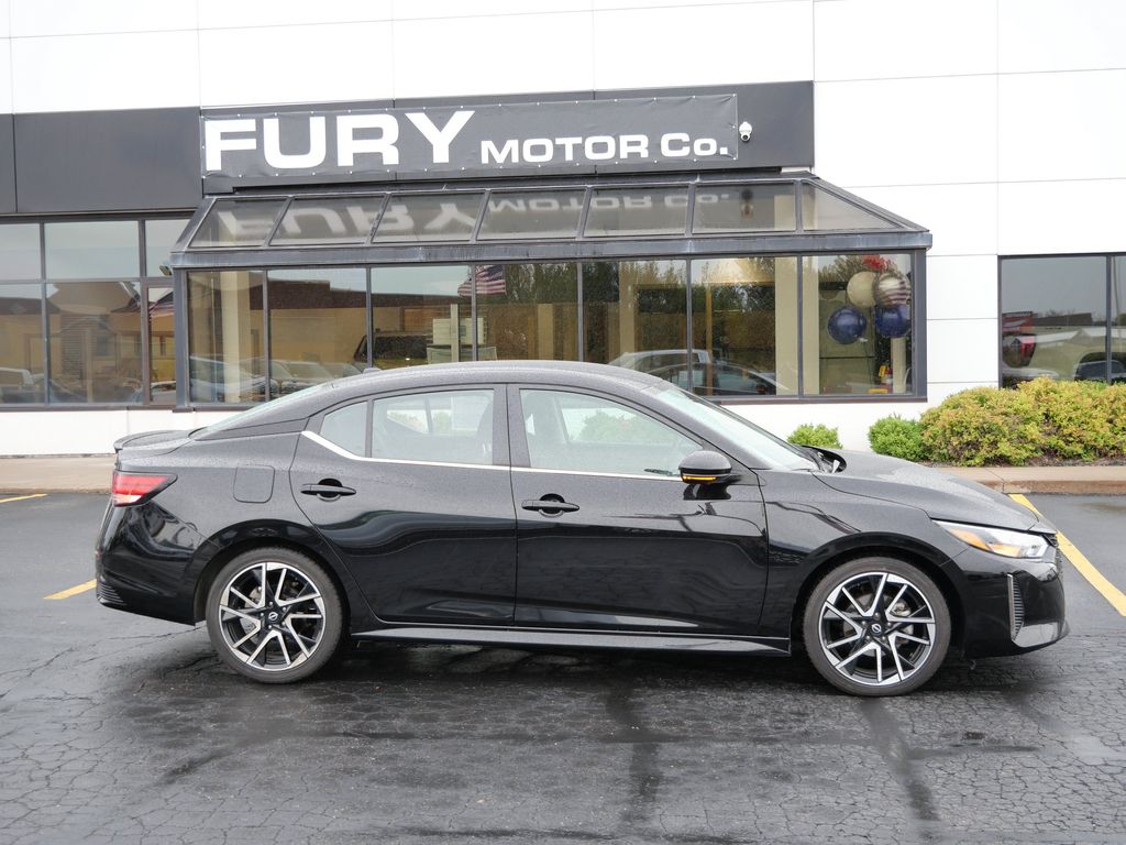 Super Black 2025 Nissan Sentra Sedan Front-Wheel Drive Continuously Variable Transmission