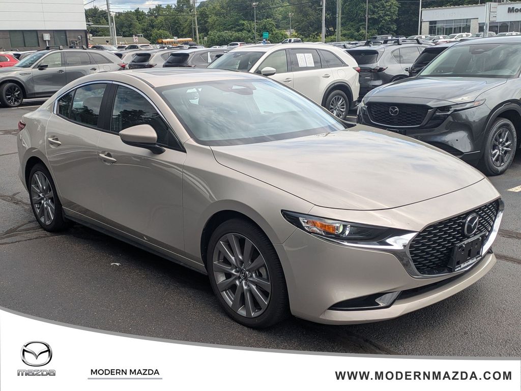 Gray (Platinum Quartz Metallic) 2026 Mazda MAZDA3 Sedan Front-Wheel Drive 6-Speed Automatic