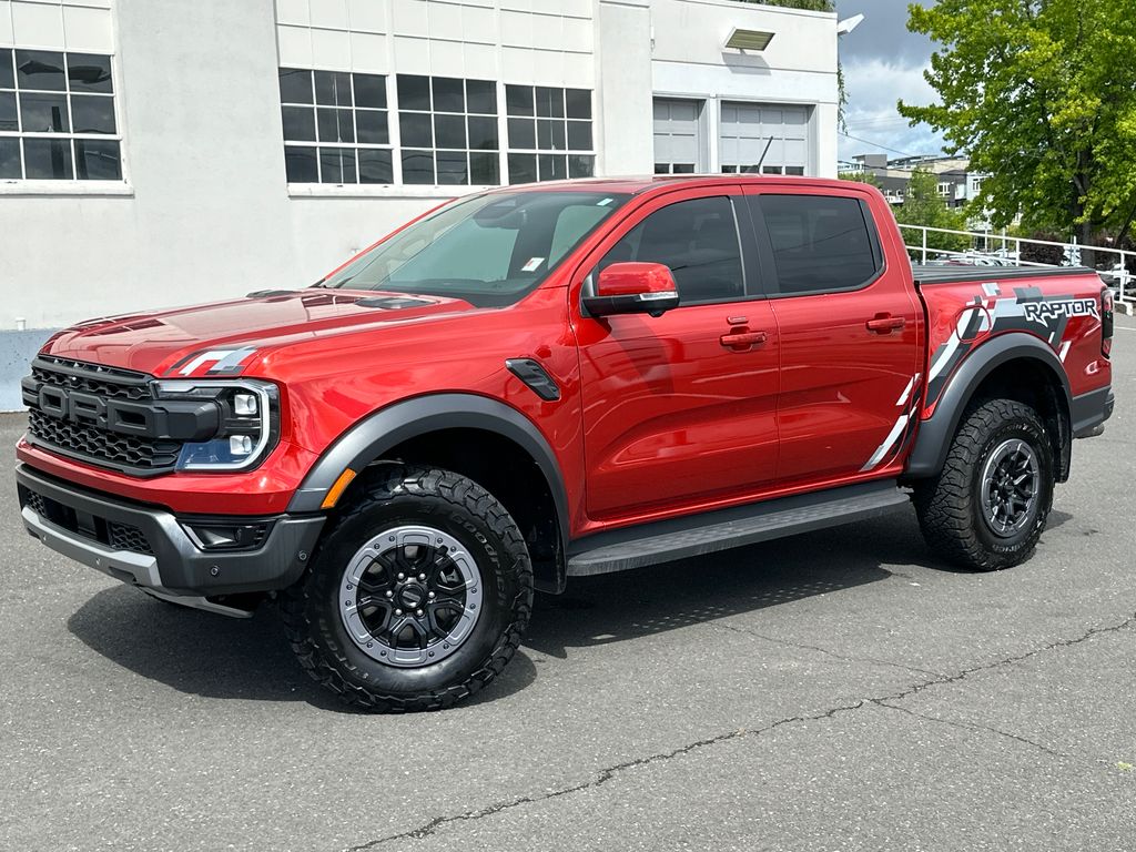 Chili Pepper Red 2024 Ford Ranger Raptor SuperCrew 4WD Pickup Truck Four-Wheel Drive Automatic