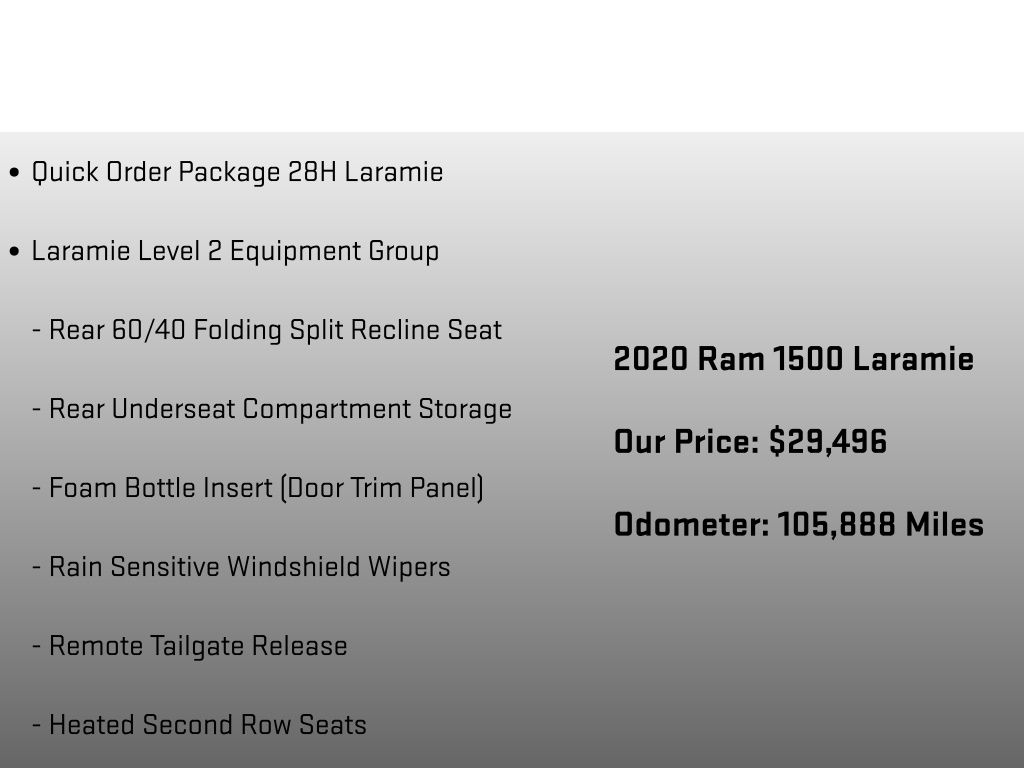 2020 Ram 1500 Laramie Gray at Honda North