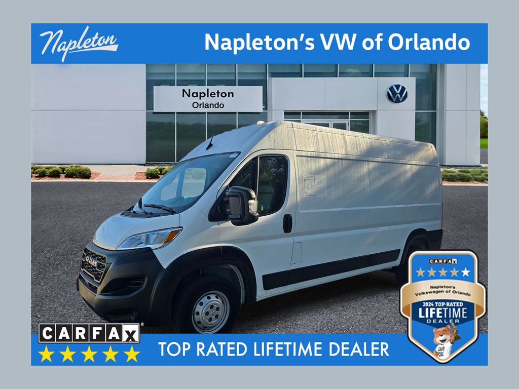 Bright White Clearcoat 2023 RAM ProMaster 2500 159 High Roof Cargo Van FWD Van Front-Wheel Drive 9-Speed Automatic