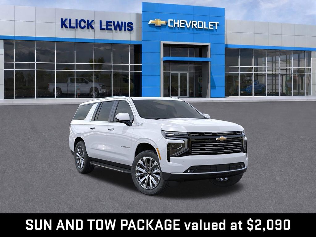 2026 Chevrolet Suburban High Country White at Klick Lewis Buick Chevrolet