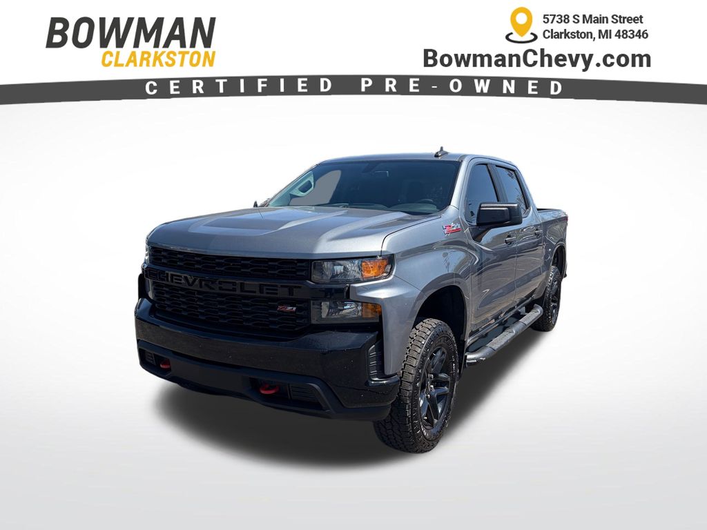 Gray (Satin Steel Metallic) 2021 Chevrolet Silverado 1500 Pickup Truck Four-Wheel Drive 6-Speed Automatic Overdrive