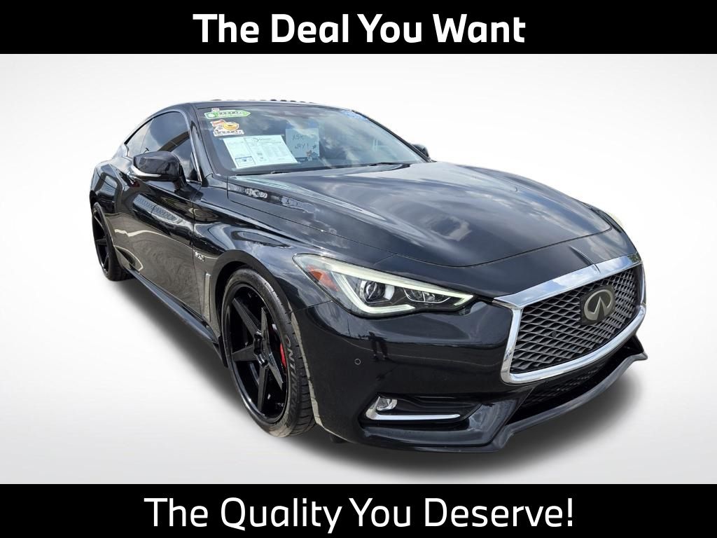 Midnight Black 2018 INFINITI Q60 Red Sport 400 Coupe RWD Coupe Rear-Wheel Drive 7-Speed Automatic