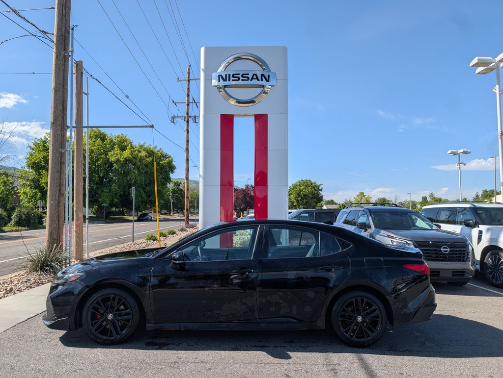 Midnight Black Metallic 2025 Toyota Camry Sedan Front-Wheel Drive Continuously Variable Transmission
