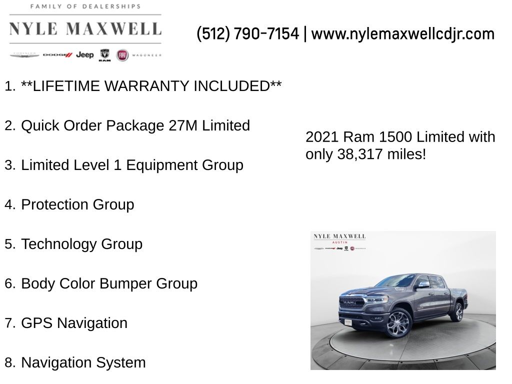 Used Car 2021 Ram 1500  Limited For Sale Under $50,000 In Austin, Texas