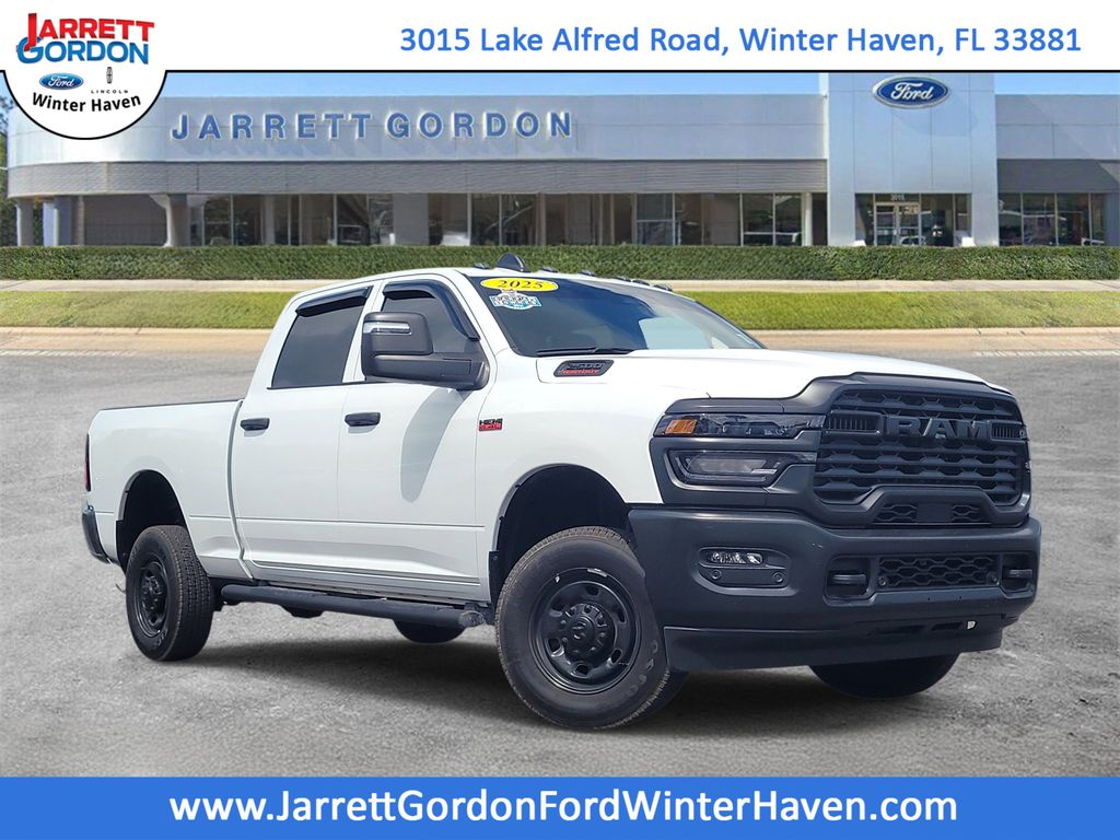 Bright White Clearcoat 2025 RAM 2500 Tradesman Crew Cab 4WD Pickup Truck Four-Wheel Drive 8-Speed Automatic