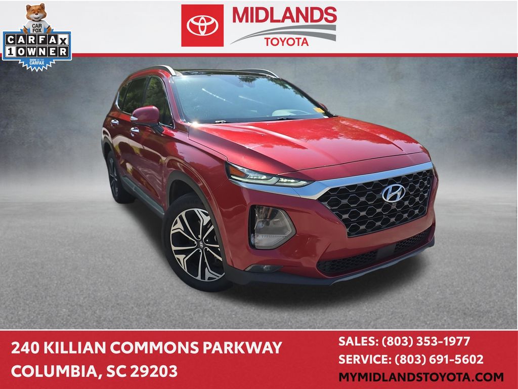 Scarlet Red 2019 Hyundai Santa Fe SUV / Crossover Front-Wheel Drive 8-Speed Automatic