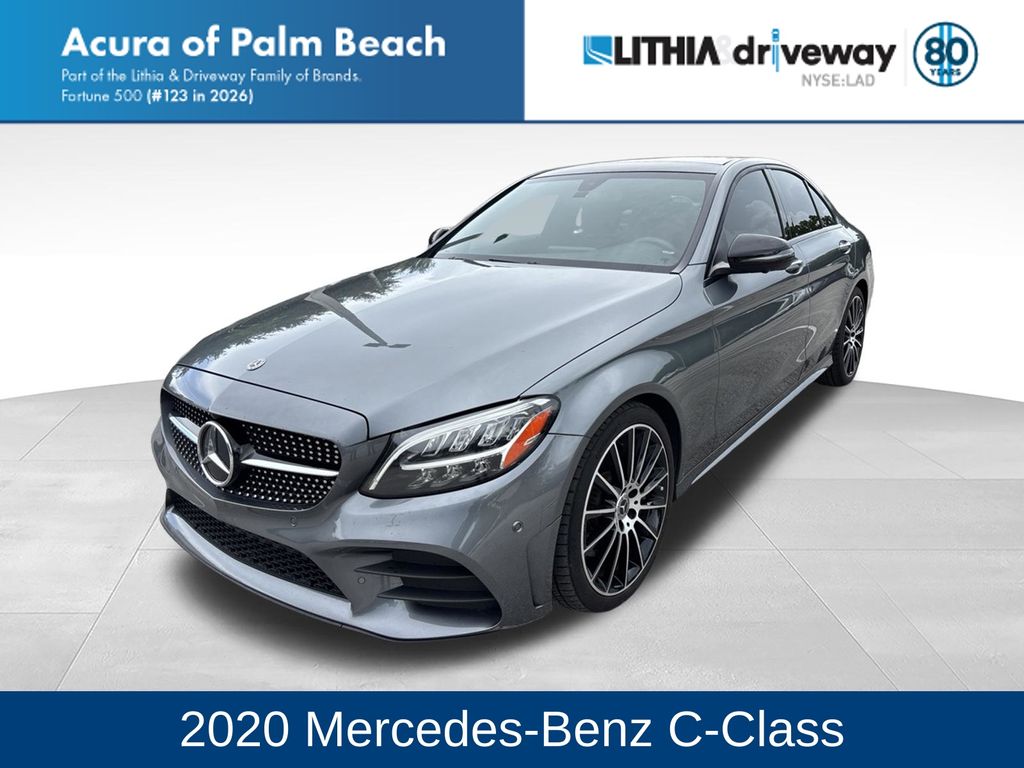 Gray 2020 Mercedes-Benz C-Class Sedan Rear-Wheel Drive 9-Speed Automatic