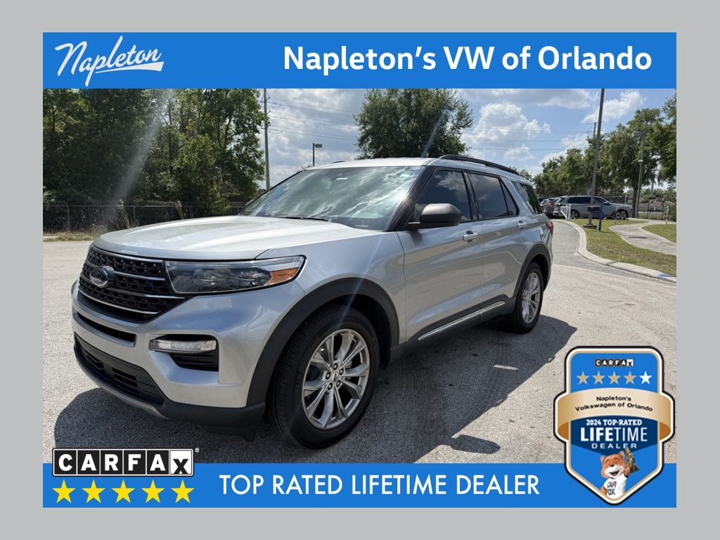 Iconic Silver Metallic 2020 Ford Explorer XLT RWD SUV / Crossover Rear-Wheel Drive Automatic