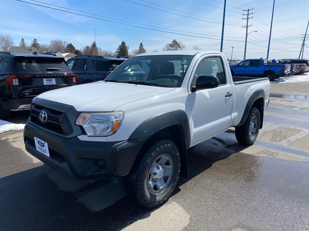 Super White 2014 Toyota Tacoma Regular Cab 4WD Pickup Truck Four-Wheel Drive 4-Speed Automatic