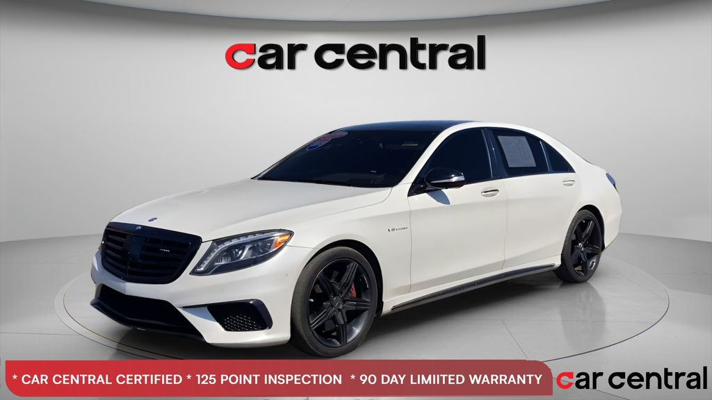 White 2015 Mercedes-Benz S-Class S 63 AMG Sedan All-Wheel Drive 7-Speed Automatic