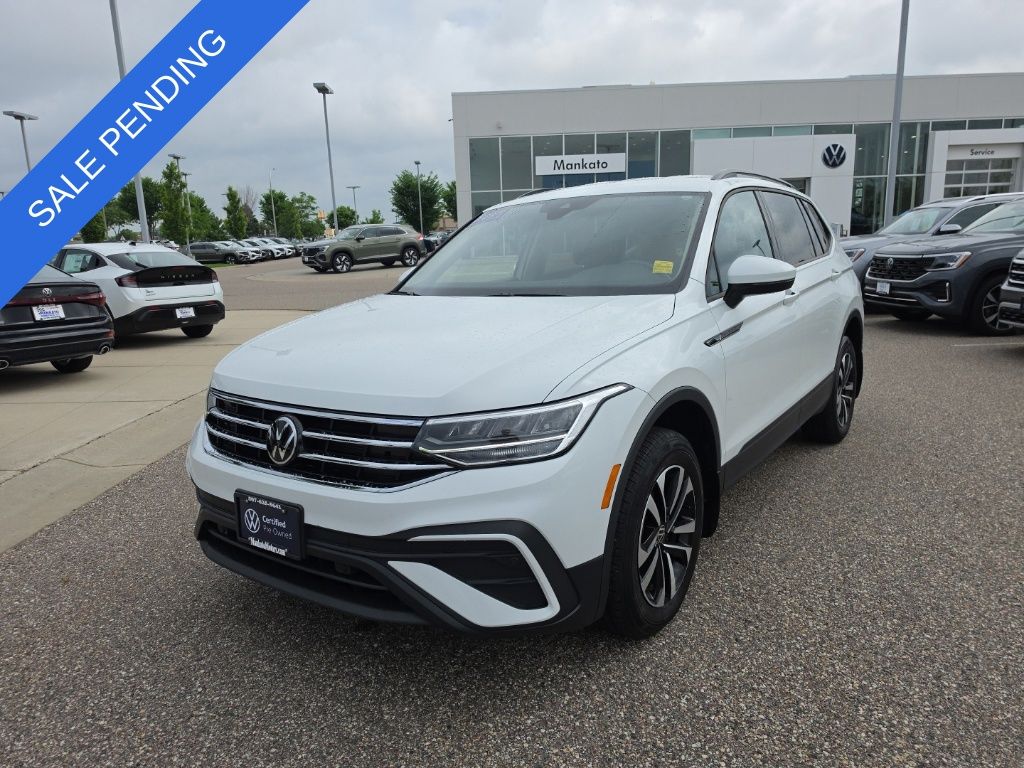Pure White 2023 Volkswagen Tiguan SUV / Crossover All-Wheel Drive 8-Speed Automatic