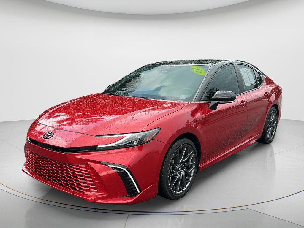 Supersonic Red/Midnight Black Metallic 2025 Toyota Camry Sedan Front-Wheel Drive Continuously Variable Transmission
