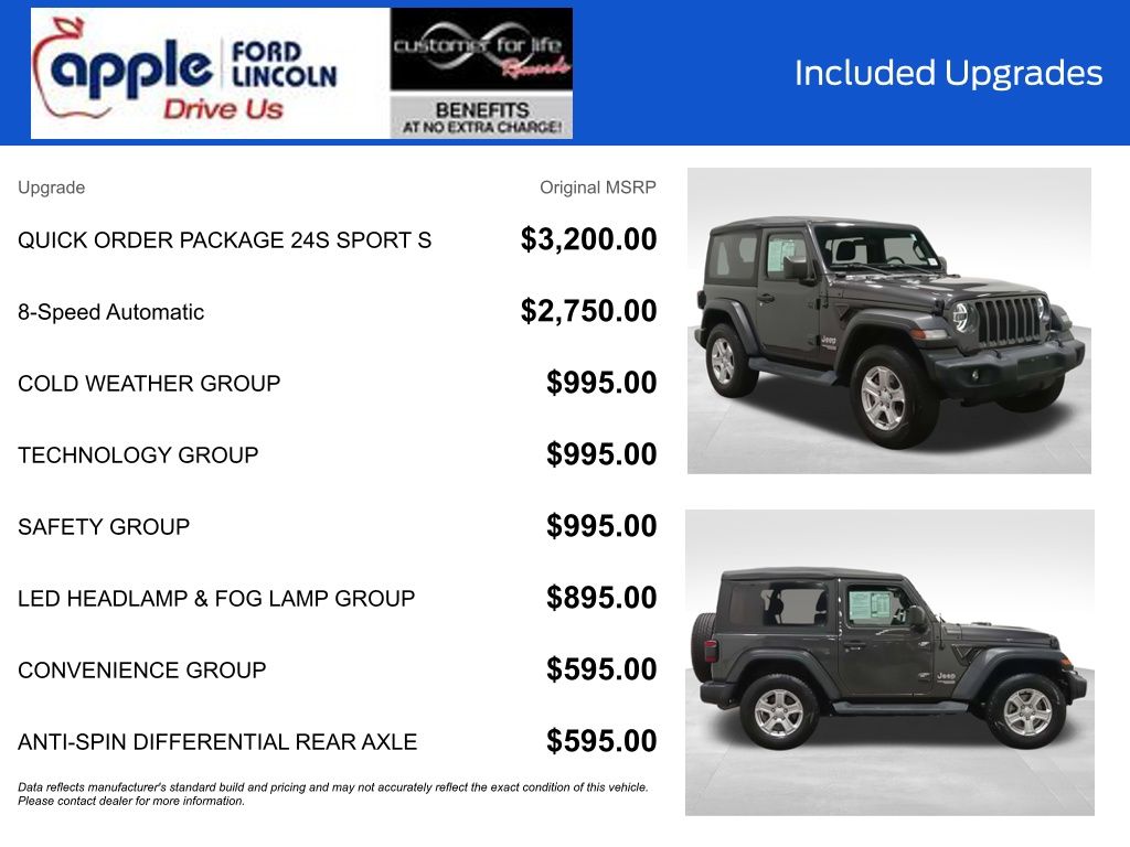2020 Jeep Wrangler Sport S 4x4