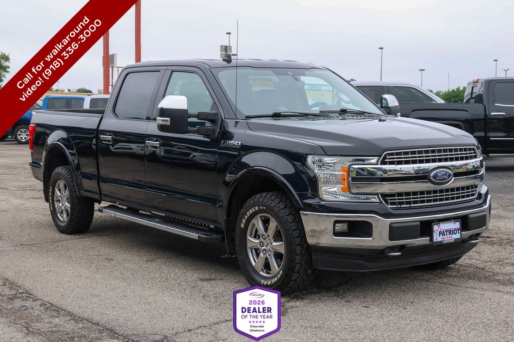 Black 2020 Ford F-150 Lariat SuperCrew LB 4WD Pickup Truck Four-Wheel Drive Automatic