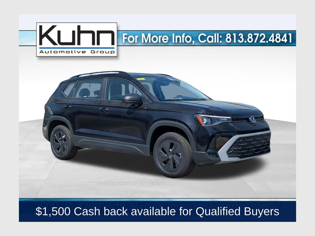 Deep Black Pearl 2026 Volkswagen Taos SUV / Crossover Front-Wheel Drive 8-Speed Automatic