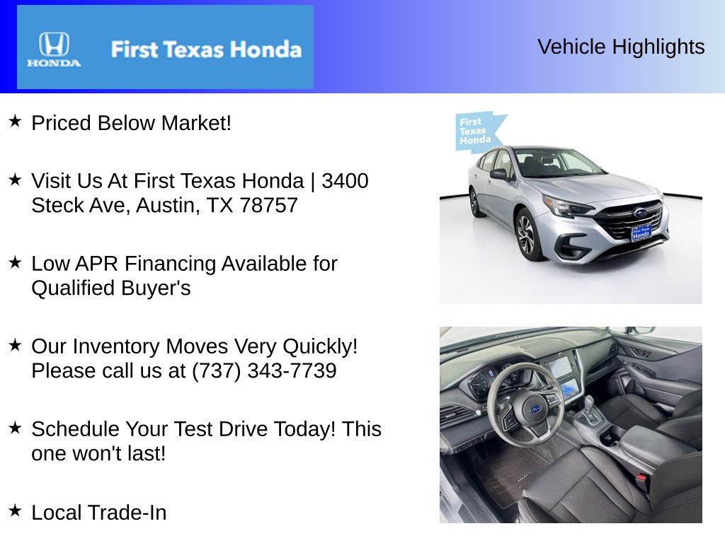 Used Car 2023 Subaru Legacy  Base For Sale Under $25,000 In Austin, Texas