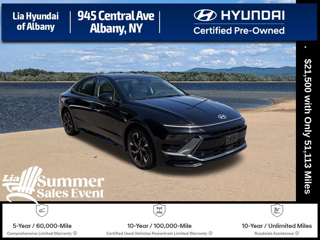 Onyx Black 2024 Hyundai Sonata Sedan Front-Wheel Drive 8-Speed Automatic