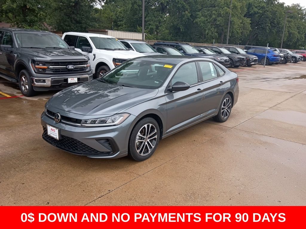 Gray 2025 Volkswagen Jetta Sport FWD Sedan Front-Wheel Drive 8-Speed Automatic